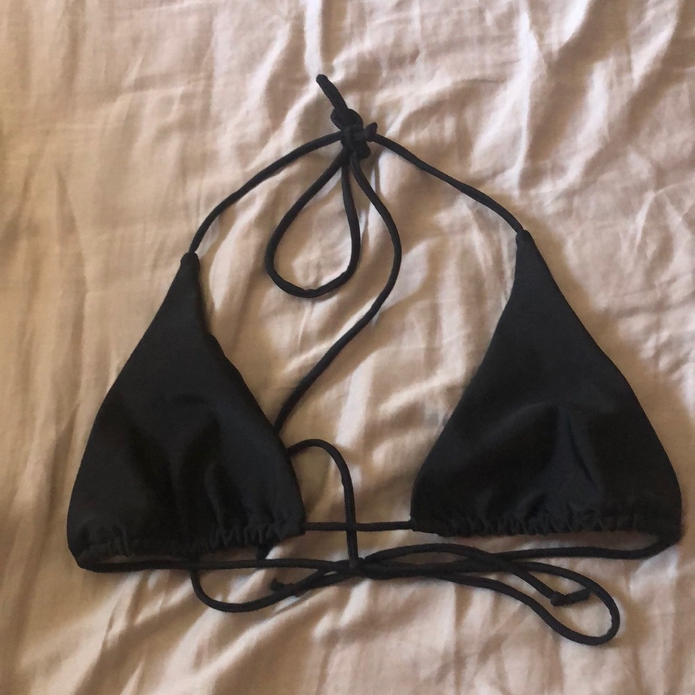 Black string bikini top